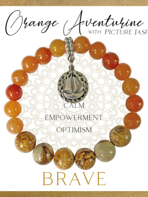 Orange Aventurine Inspirit Energy Bracelet - BRAVE