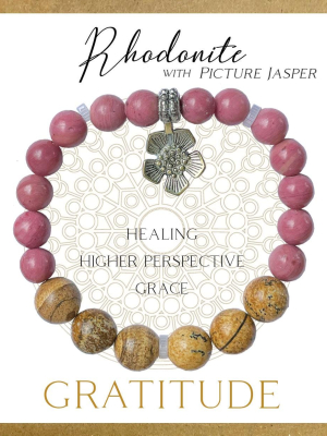 Rhodonite Inspirit Energy Bracelet - GRATITUDE