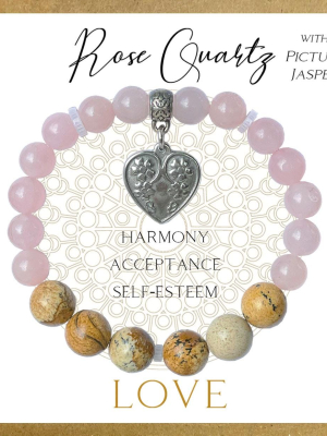 Rose Quartz Inspirit Energy Bracelet - LOVE
