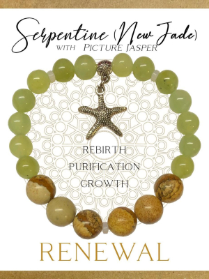 Serpentine (New Jade) Inspirit Energy Bracelet - RENEWAL Serpentine (New Jade) Inspirit Energy Bracelet - RENEWAL