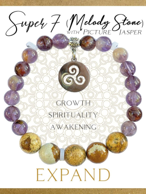 Super 7 (Melody Stone) Inspirit Energy Bracelet - EXPAND Super 7 (Melody Stone) Inspirit Energy Bracelet - EXPAND