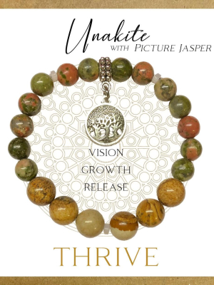 Unakite Inspirit Energy Bracelet - THRIVE