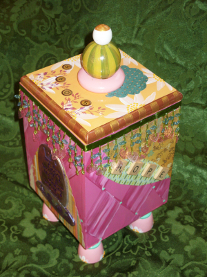 Fuschia Harlequin "Soar" Wish Box Fuschia Harlequin "Soar" Wish Box